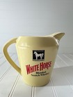 White Horse Scotch Whisky Ceramic Pitcher Barware Advertising Vintage Barware