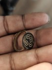 Ancient Bronze Ring Genuine Roman Byzantine Ornamented Collectible Dark Patina