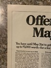 1970 First National City Bank Print Ad Travelers Checks -  2 Fee Promo Vtg 70s