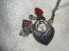 Vintage Juicy Couture Charm Necklace     Strawberry  Crystal Heart   Crown Details