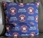 Houston Astros Decorator Throw Pillow-blue And Orange Logo