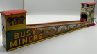 Vintage Marx Wind Up Busy Miners Tin Toy No Cart Original Box
