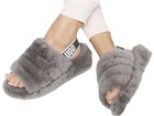 Ugg Fluff Yeah Slide Sandal Shoe Charcoal Women   s Us 8   Eu 39 Worn 1x  With Box