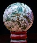 100mm Pink   Green Ocean Jasper Sphere Natural Chakra Healing Crystal Ball