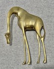 Vintage Mid Century Modern Brass Giraffe Sculpture Figurine 11  Mcm Decor
