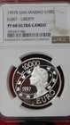 1997 San Marino Italy Europa Millennium Old Euro Silver 10000 Lire Coin Ngc Pf68