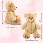 Lotfancy Teddy Bear Stuffed Animal  12 Inch Brown Teddy Bear Plush Toy  Soft