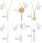 6pcs Sexy Long Leaf Round Tassel Pendant Necklaces Sets Jewelry For Women Girls