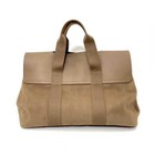 Hermes Bag Valparaiso Mm Greige Beige Handbag Tote Toile Chevron Canvas Xleather