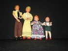 Vintage 1970s Concord Miniatures Doll House Family Set In Original Box Cb