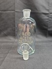Vintage Antique Glass Apothecary Bottle With Glass Stopper  Acid Acetic Ch   cooh