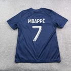Paris Saint Germain Mbappe Jersey Mens Medium Blue Nike Dri Fit Soccer Futbol