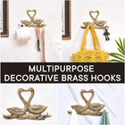 33lb  Swan Vintage Wall Hooks For Keys Decorative Gold Key Holder Antique Kids W