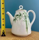 Vintage Noritake Nippon Toki Kaisha Bamboo Pattern Tea Pot   2 Teacups