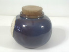 Tumbleweed Pottery Blue Ceramic Casino Money Jar W  Cork Stopper Glazed Bank