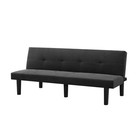 Convertible Futon Sofa Bed Faux Suede Couch Adjustable Backrest Small Space New