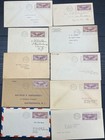 Lot Of 20  c12 6c Winged Globe Airmail Uncacheted First Day Covers Varieties