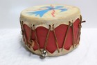 Handcrafted Rawhide Drum With Painted Thunderbird And Lightning Bolt Design