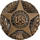         us American Veteran Grave Marker  With 12x18 Inch Usa Flag  Aluminum Plaque