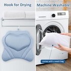 Luxstep Bath Pillow-bathtub Pillow With Air Mesh Fabric   6 Non-slip Suction 