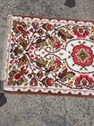 Vintage Handmade Latch Hook Rug Wall Hanging Edge Unfinished Yarn Art 51  X 27 
