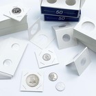 600 Pcs Coin Flips 6 Assorted Sizes 2  X 2  Cardboard Coin Holders Mylar Coin Fl