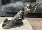 Austin Productions Inc 1980 Football Sculpture Statue The Long Bomb 16  X 15  Km