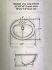 Drop-in Bathroom Sink In Bone Color New