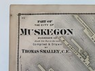 1877 Part Of City Of Muskegon Plat Map  County Atlas Michigan  F  W  Beers
