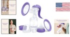 Breastfeeding Essentials  Manual Breast Pump With 2 Comfortfit Flanges   Bottle