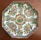 Chinese Rose Medallion Octagonal 5 5    Plate 1900s Antique Export Porcelain