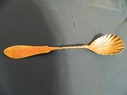 J b  Stanley Engraved American Coin Silver Sugar Shell Spoon