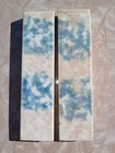 Antique Fireplace 1 5x6  Hearth Porcelain Tile Victorian Old Bridge Pink   Blue