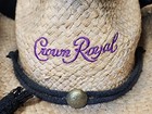 Vintage Crown Royal Advertising Straw Hat