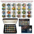 Complete 20-coin Colorized American Women Quarters Set   4 Bonus Coins With Box