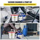 Vevor 2 Gallon Vacuum Chamber Degassing 5 Cfm Vacuum Pump 1 3hp Stainless Steel