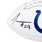 Joseph Addai Signed Indianapolis Colts Official Nfl Team Logo White Football  be