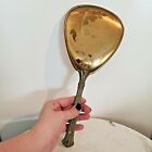 Antique Vintage Victorian Style Gold brass Vanity Hand Mirror Flower Floral