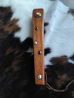Native American 12 In  Carved Ceremonial Cherry Wood Rattle W medicine Wheel
