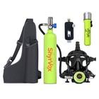 Full Face Snorkel Mask And 1l Scuba Tank 3000 Psi Aluminum portable Diving Set
