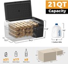 12v Refrigerator 21qt  Portable Freezer 50 Hours Keep Cool For Car Camping Truck