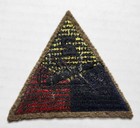 Wwii Us Army 2nd Armored Division Wool Black Back Patch 