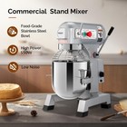 Commercial Dough Mixer Electric Stand Food Mixer 15qt  3-speed 550w With Hooks