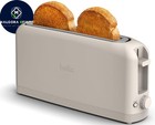 Bella 2 Slice Slim Toaster Long Slot 6 Shade Setting Bagel Bread Stainless Steel