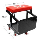 Maxworks 50880 Garage Creeper Seat And Stool Combo  Workshop Seat With 300 Lb   
