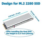 M 2 Heatsink With Thermal Silicone Pad For Ps5 pc workstation - Nvme Heatsink  S