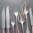Christofle Perles 12pcs Silverplate Flatware Standard Knife Fork Spoon Excellent