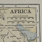 Antique 1927 Map Of Africa 15   x11   