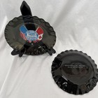 Vintage Smoky Glass Dish Ashtray - 75th Amalgamated Transit Union