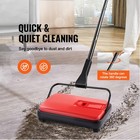 Carpet Floor Sweeper Manual 6 7 Inch Width Sweeping Paths Non Electric Red